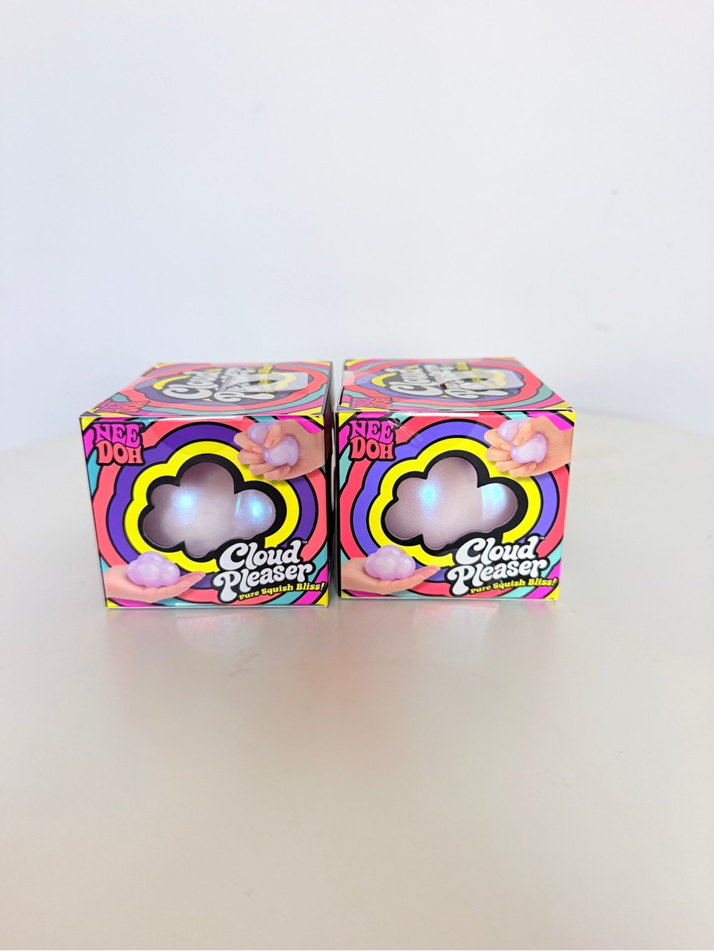 Lot of 2 NeeDoh Cloud Pleaser Soft Squishy Toy -